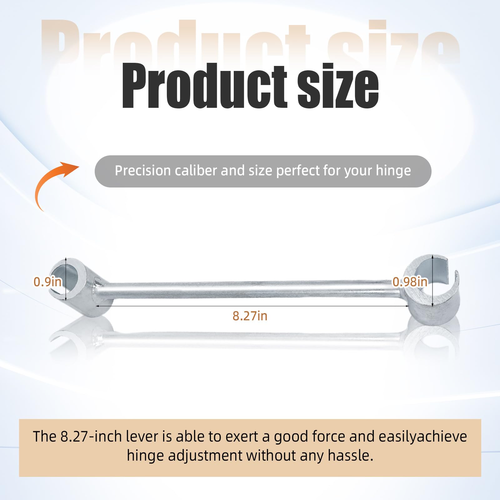 LENKEYREND Hinge Adjustment Tool 23-25mm Gap Silver Heavy Duty Repair 13in