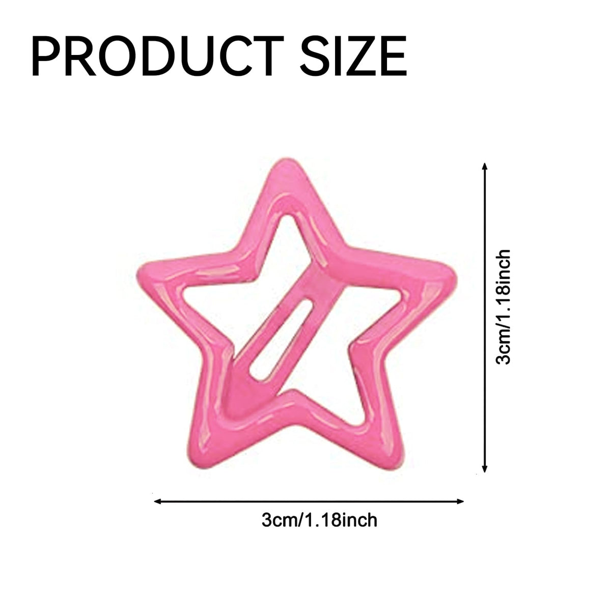 Pink Star Snap Hair Clips