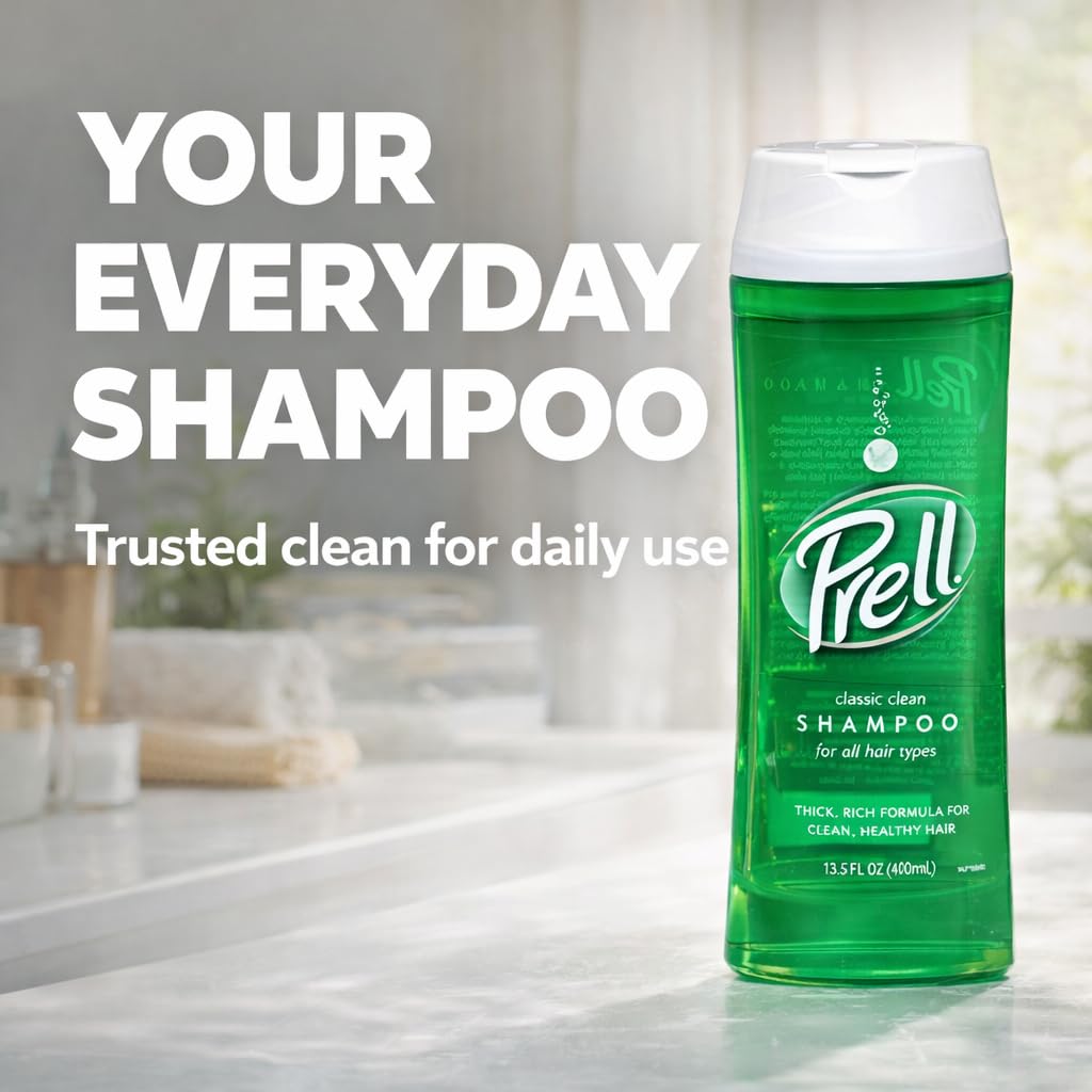 Prell Original Green Shampoo Classic Clean Deep Cleansing 13.5oz 3 Pack