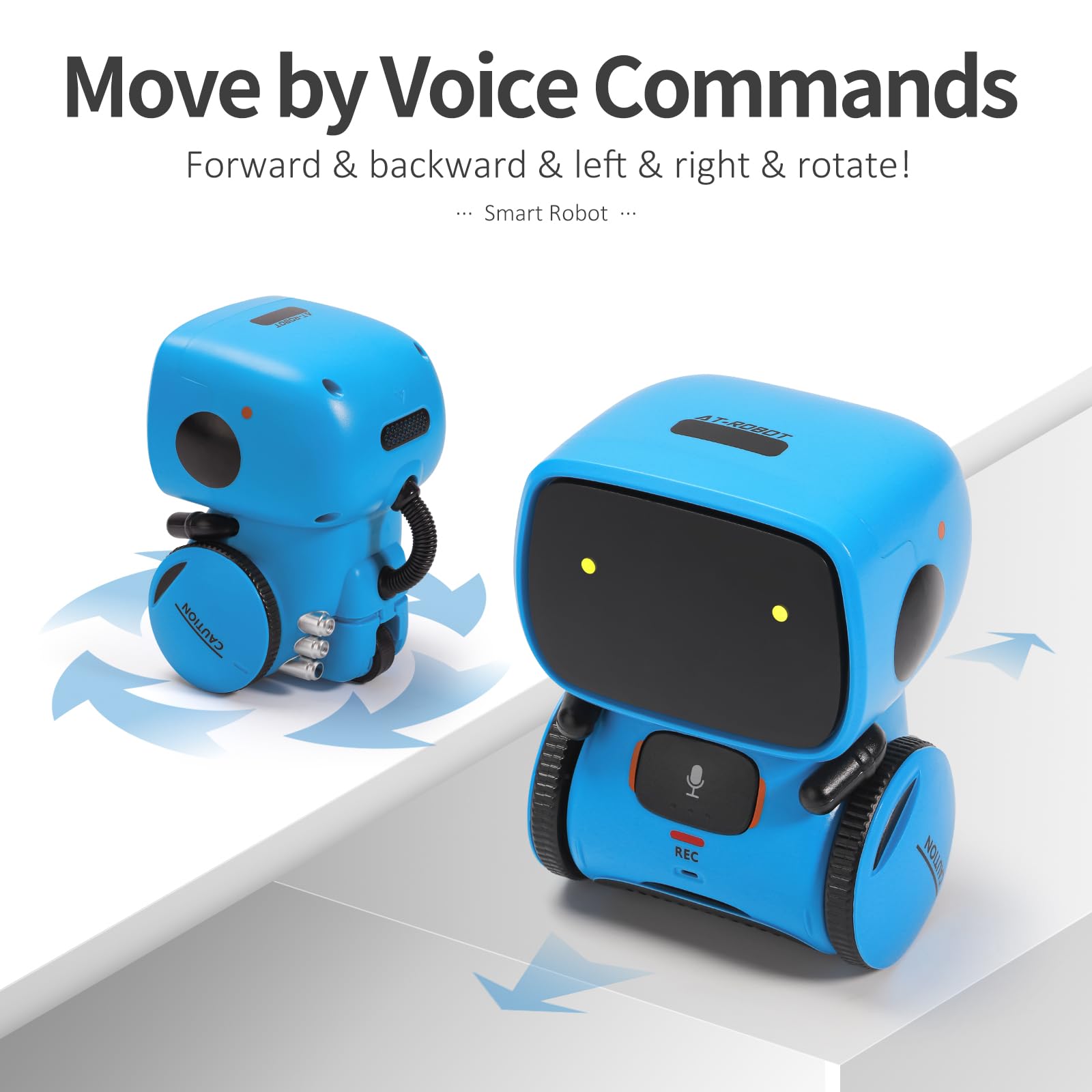GILOBABY Interactive Talking Robot Toy for Boys with Voice & Touch Sensor Blue