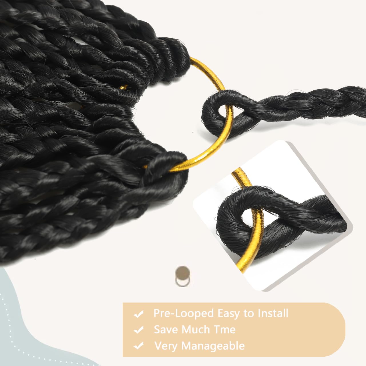 poetically Ombre Grey Boho Goddess Crochet Braids 18 Inch Pre-looped Hair