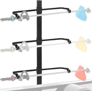 CAROD 3-Place Steel Weed Eater Rack for Trailer Lawn Equipment with Locks