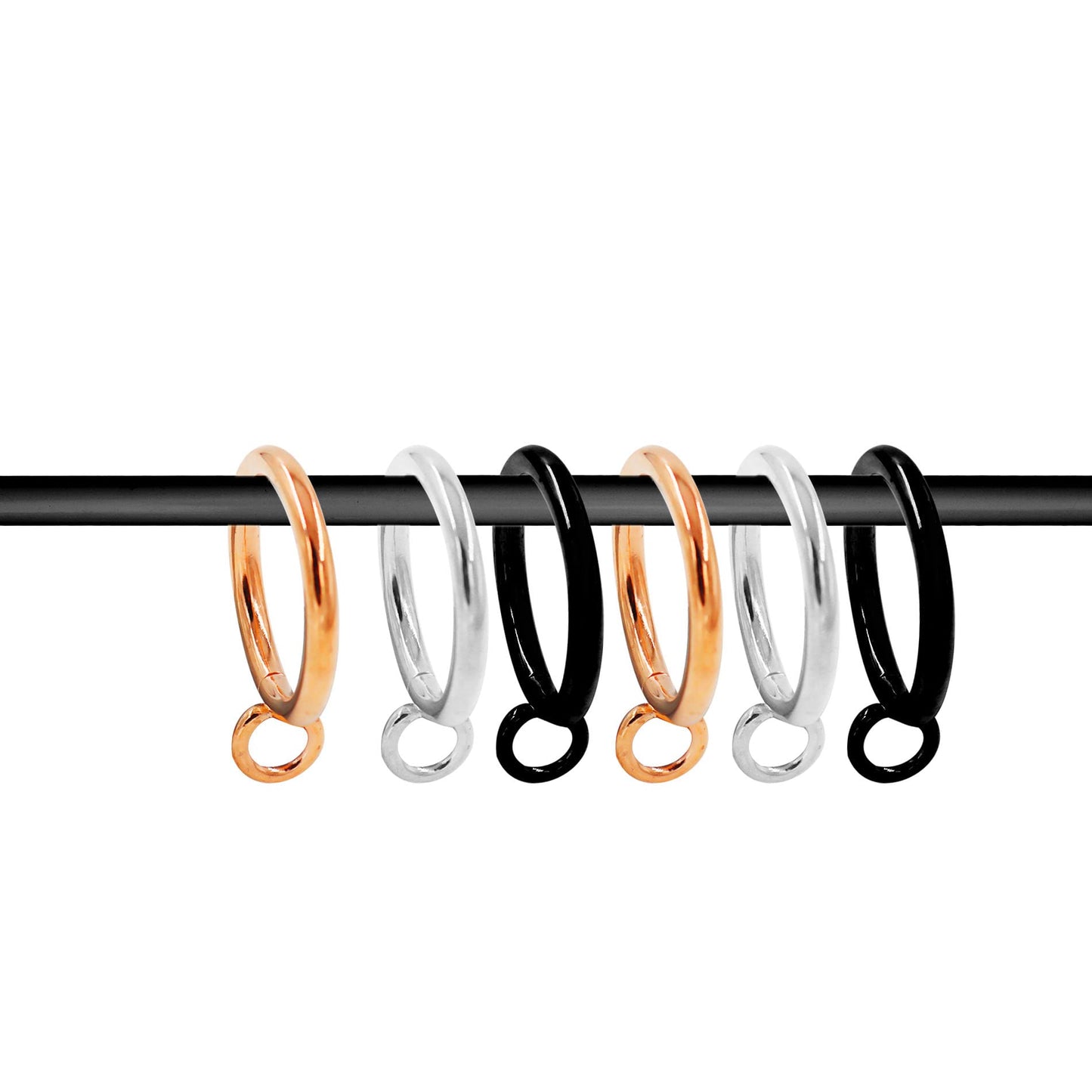 40 Pack Shower Curtain Rings Rust Proof Metal Decorative Hooks for Bathroom