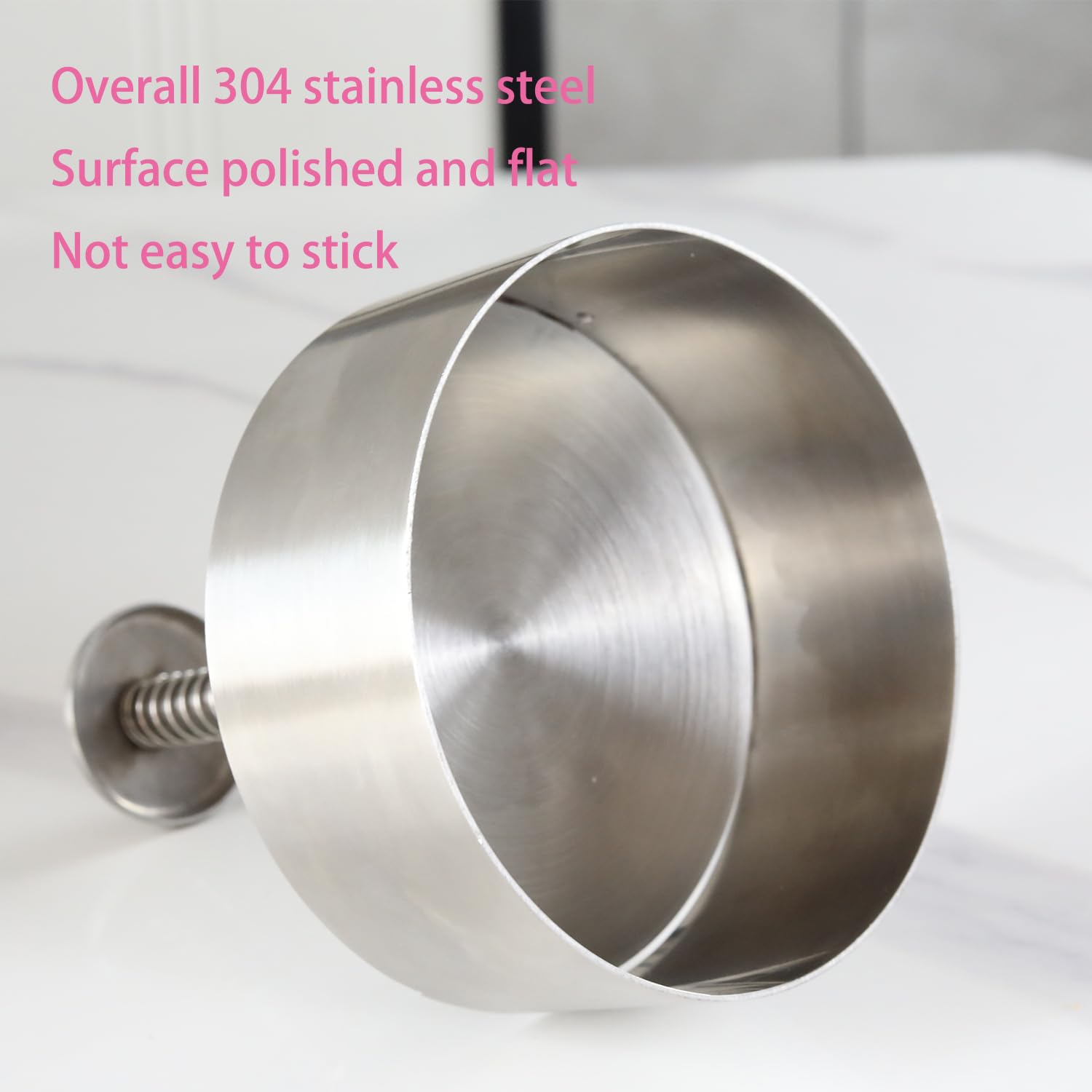 JEFBURCH Burger Press 304 Stainless Steel Patty Maker with 100 Papers