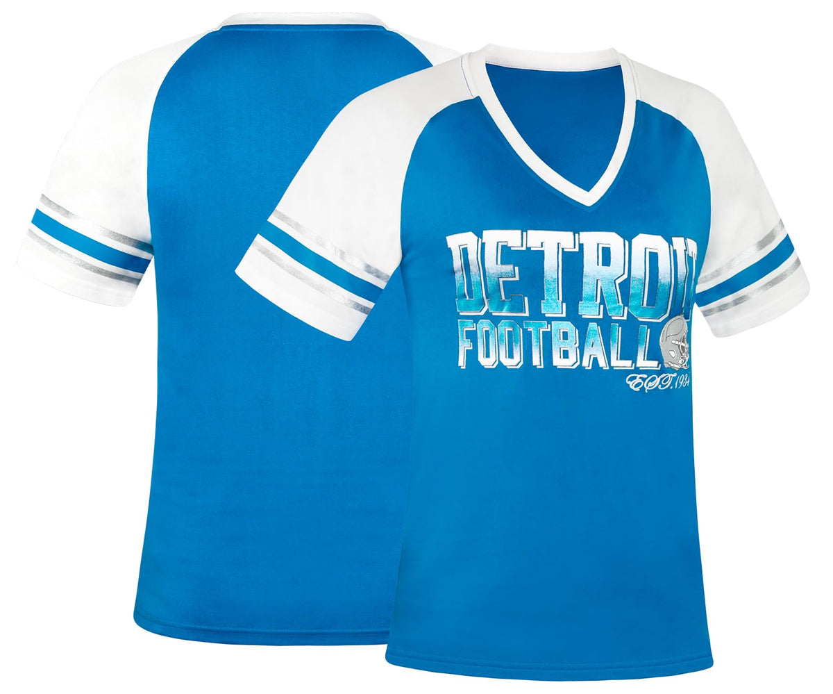 Simapak Women's Detroit Football Raglan T-Shirt, Size M