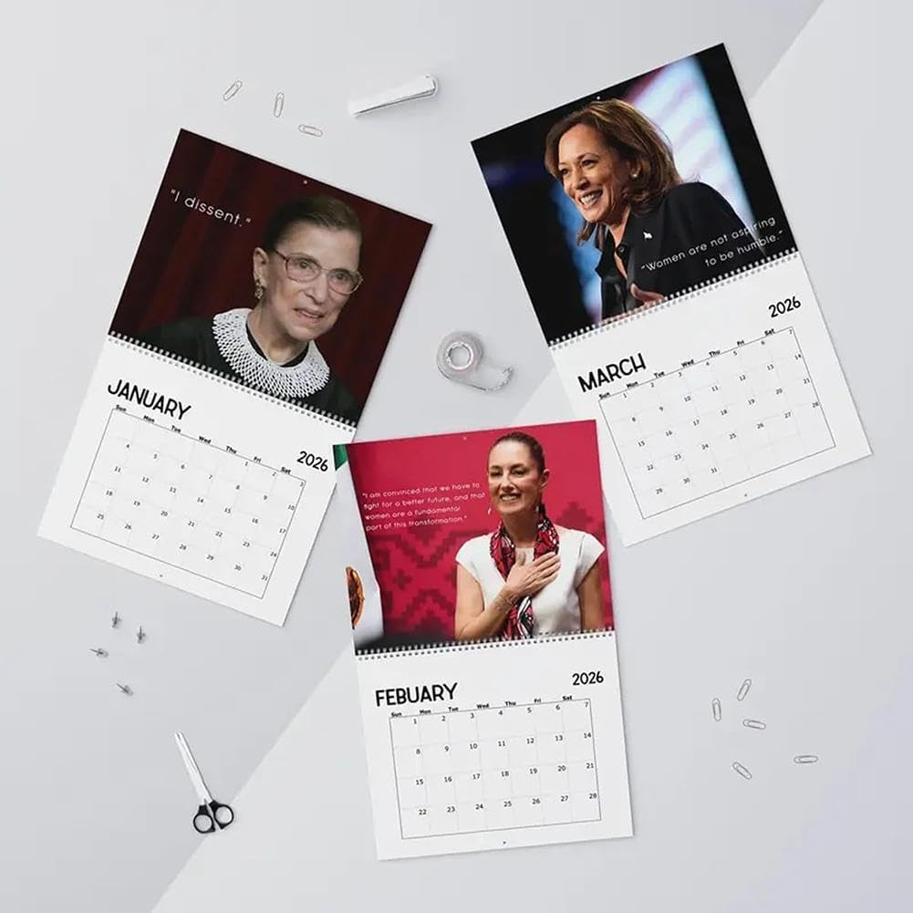 LeeJ 2026 Well-Behaved Women Wall Calendar 11x8.5 Feminist Color