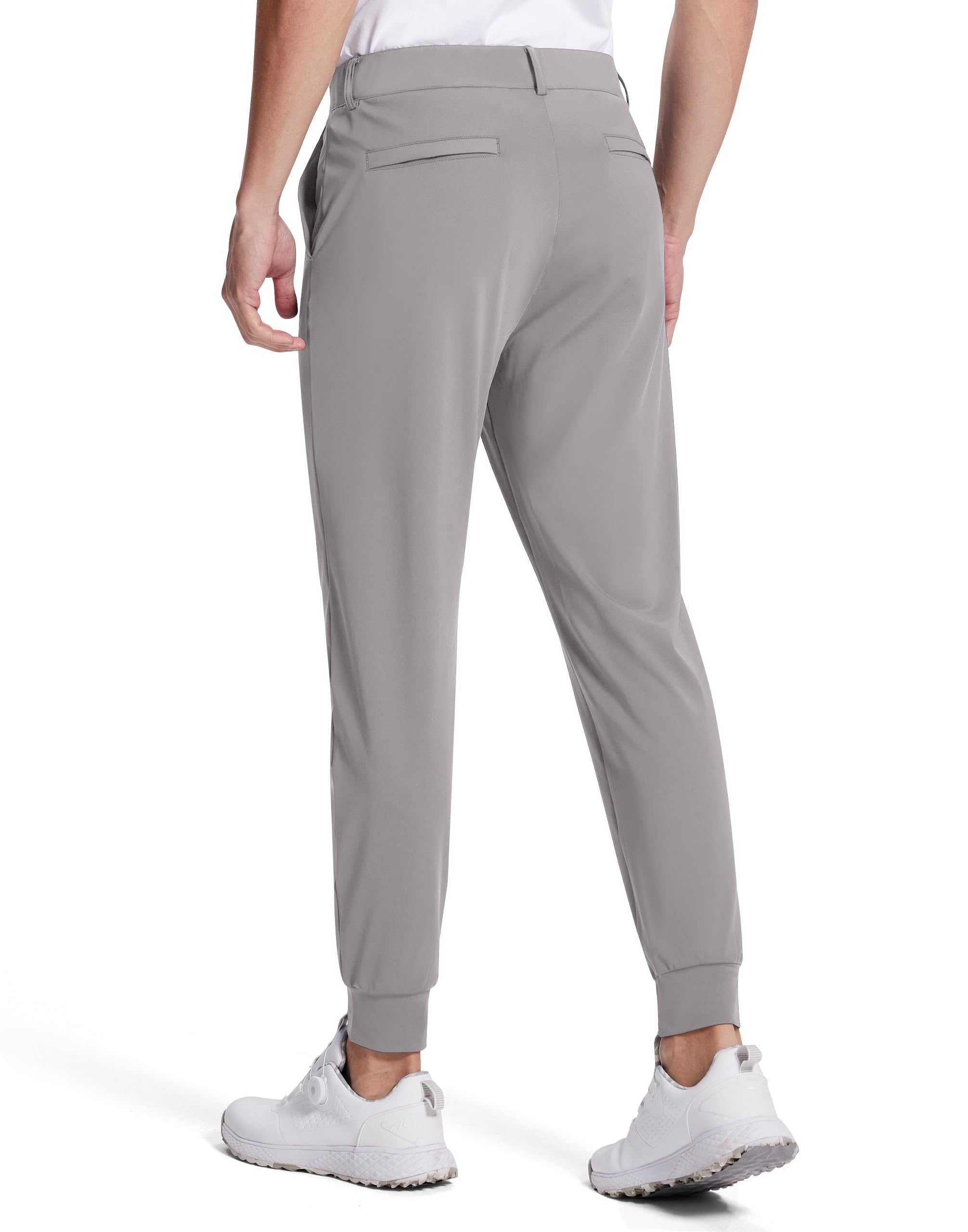 SERAMY Mens Golf Joggers Slim Fit Stretch Sweatpants Casual Pants M Sage Gray