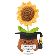Lanpul Handmade Crochet Sunflower Teacher Appreciation Gift Yellow 1 Pc