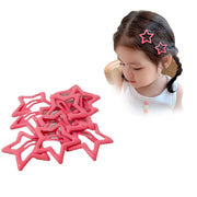 Pink Star Snap Hair Clips