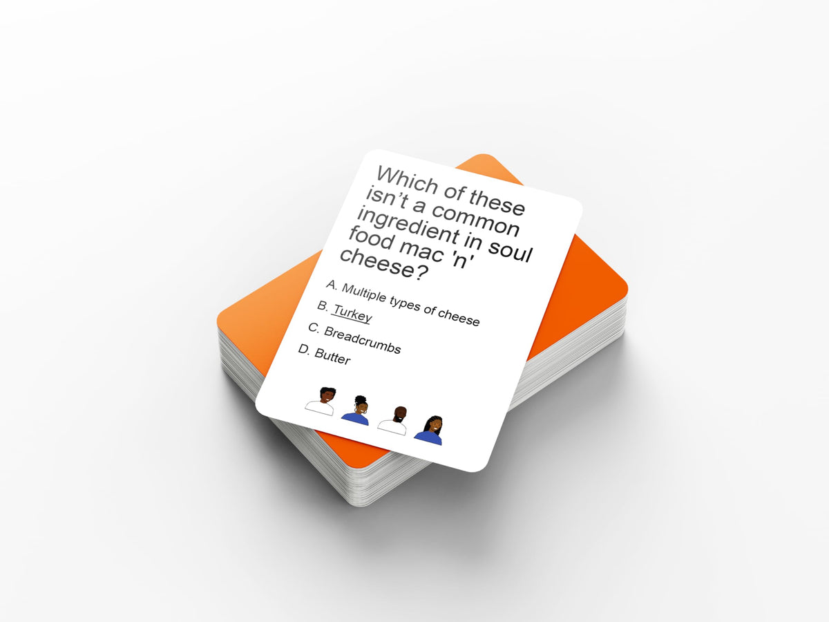 Kinfolk Street Savvy Vibrant Hood Trivia Game Featuring 100 Engaging Cards, Celebrate Black Culture, Spark Lively Debates, and Turn Ordinary Gatherings into Epic Adventures