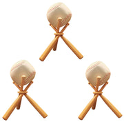 Luozong Wooden Baseball Holder Stand Display for Balls 3 Pack