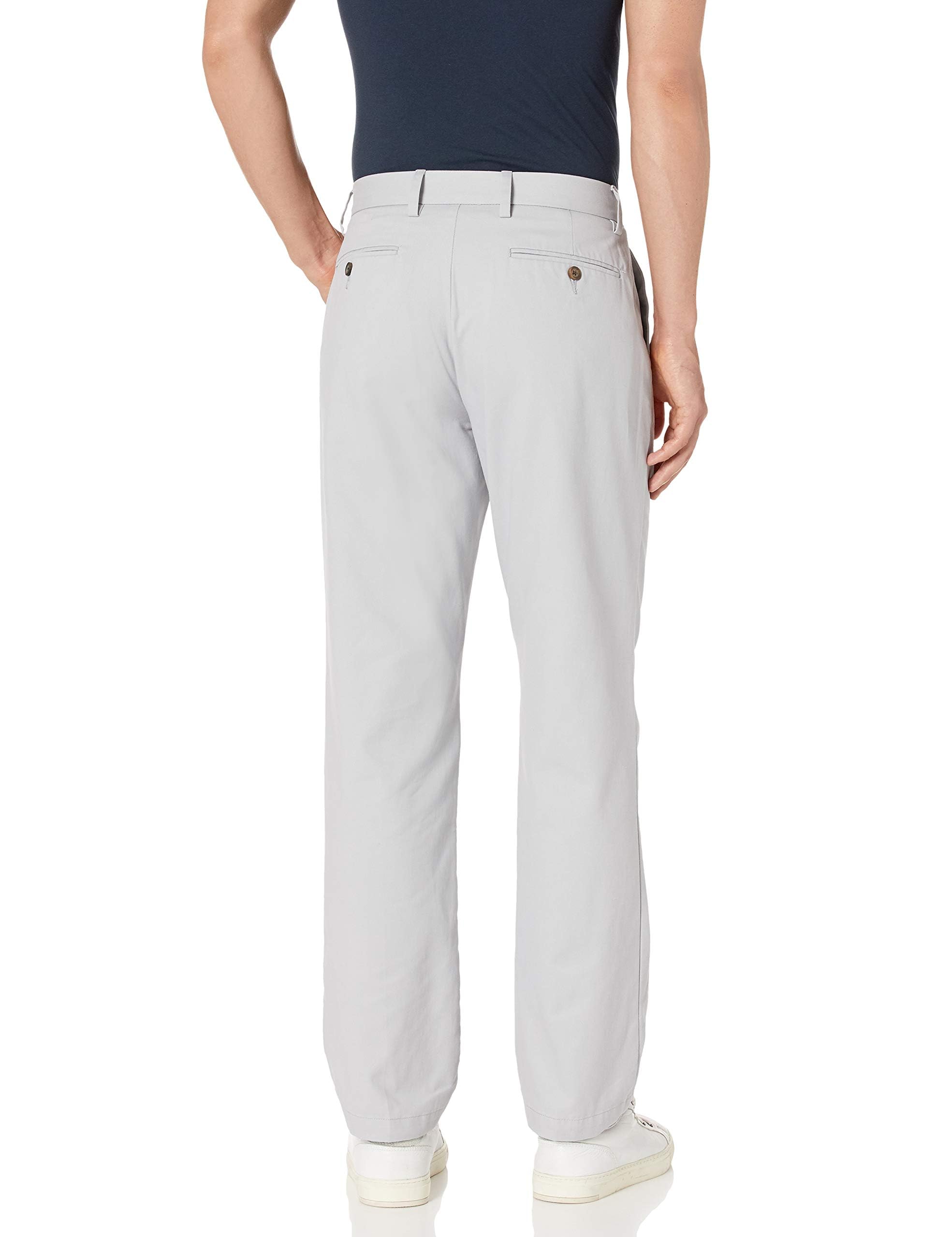 Amazon Essentials Men's Classic-Fit Wrinkle-Resistant Chino Pant Grey Size 34x33
