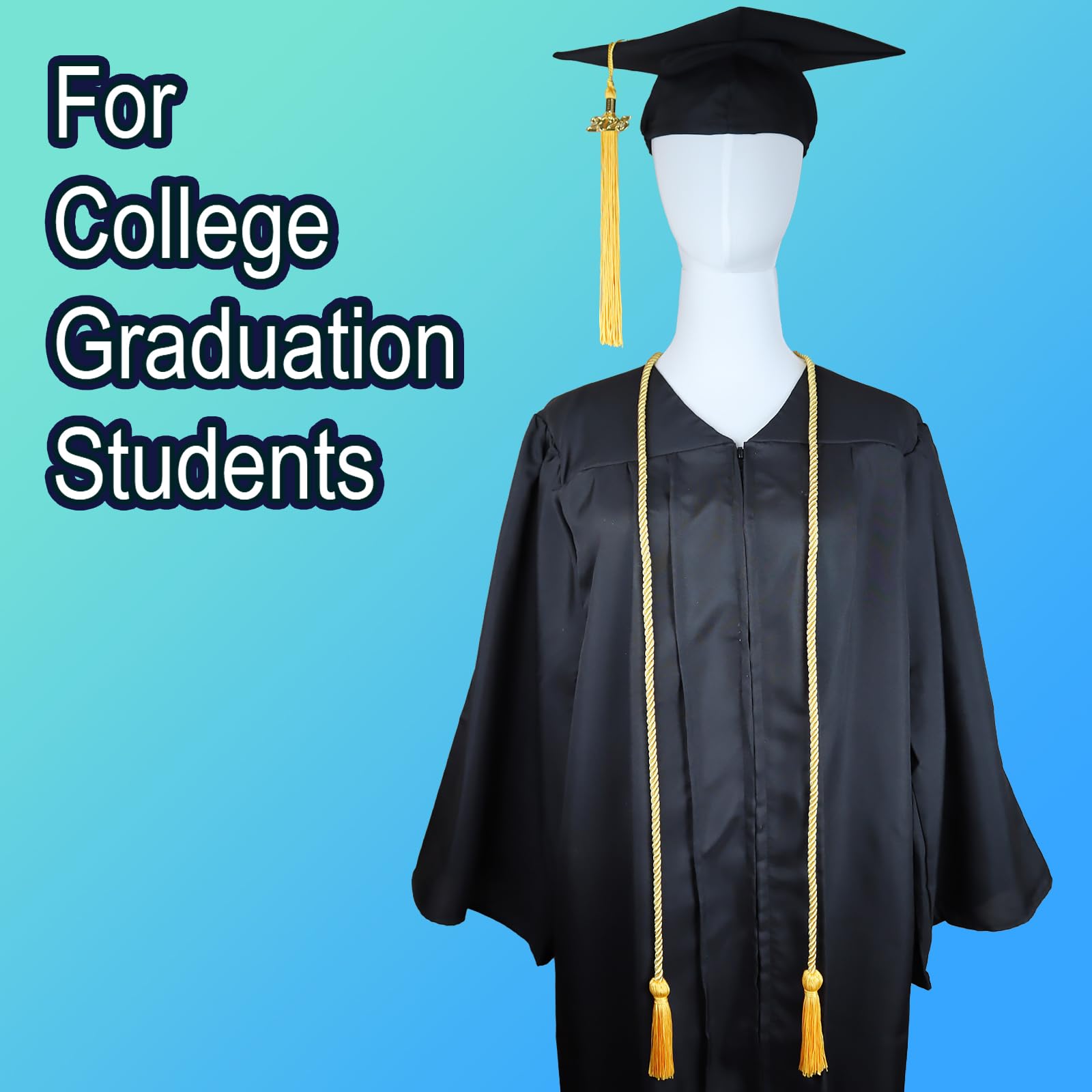 FOMOMDI Graduation Honor Cord 68" Navy College Graduation Accessory