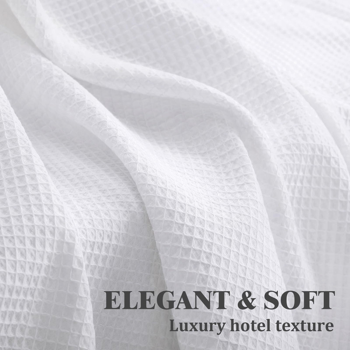 YellyHommy 72 x 72 in Waffle Weave Shower Curtain