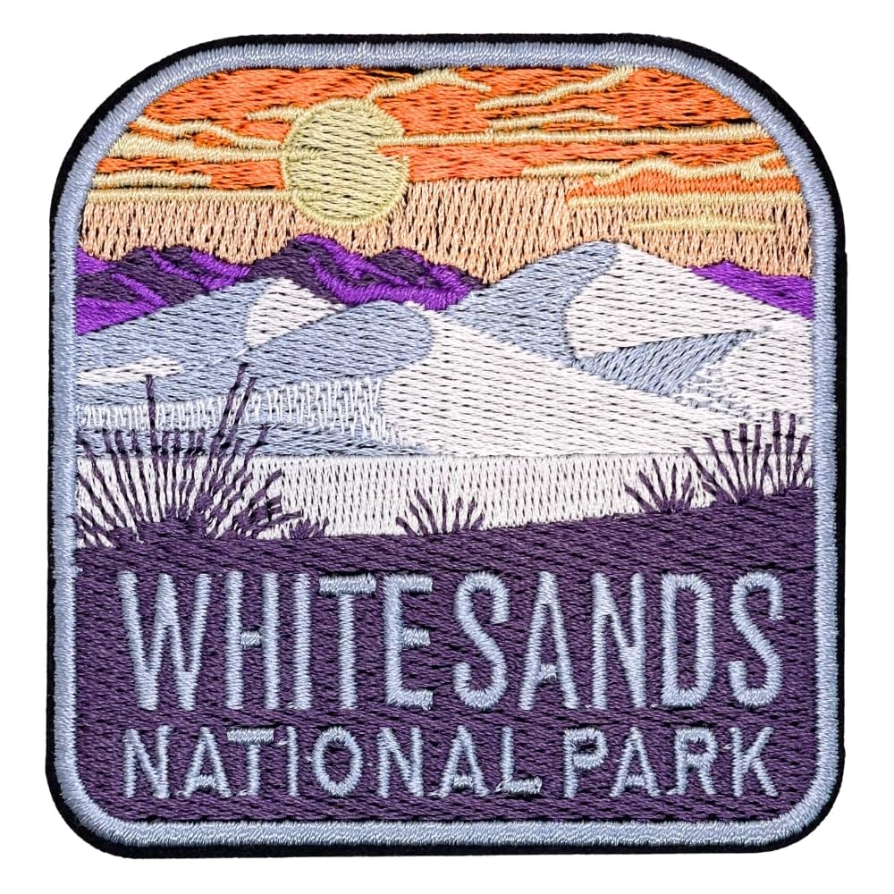 EMBRO BOF White Sands National Park Patch 3.1in Iron On Embroidered