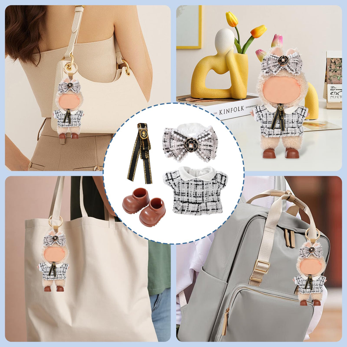 IGINOA Cute Clothes for Doll Design Outfit Blind Mystery Box Accessories Mini La