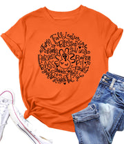 Thanksgiving Turkey Graphic Short-Sleeve Tee, Size L