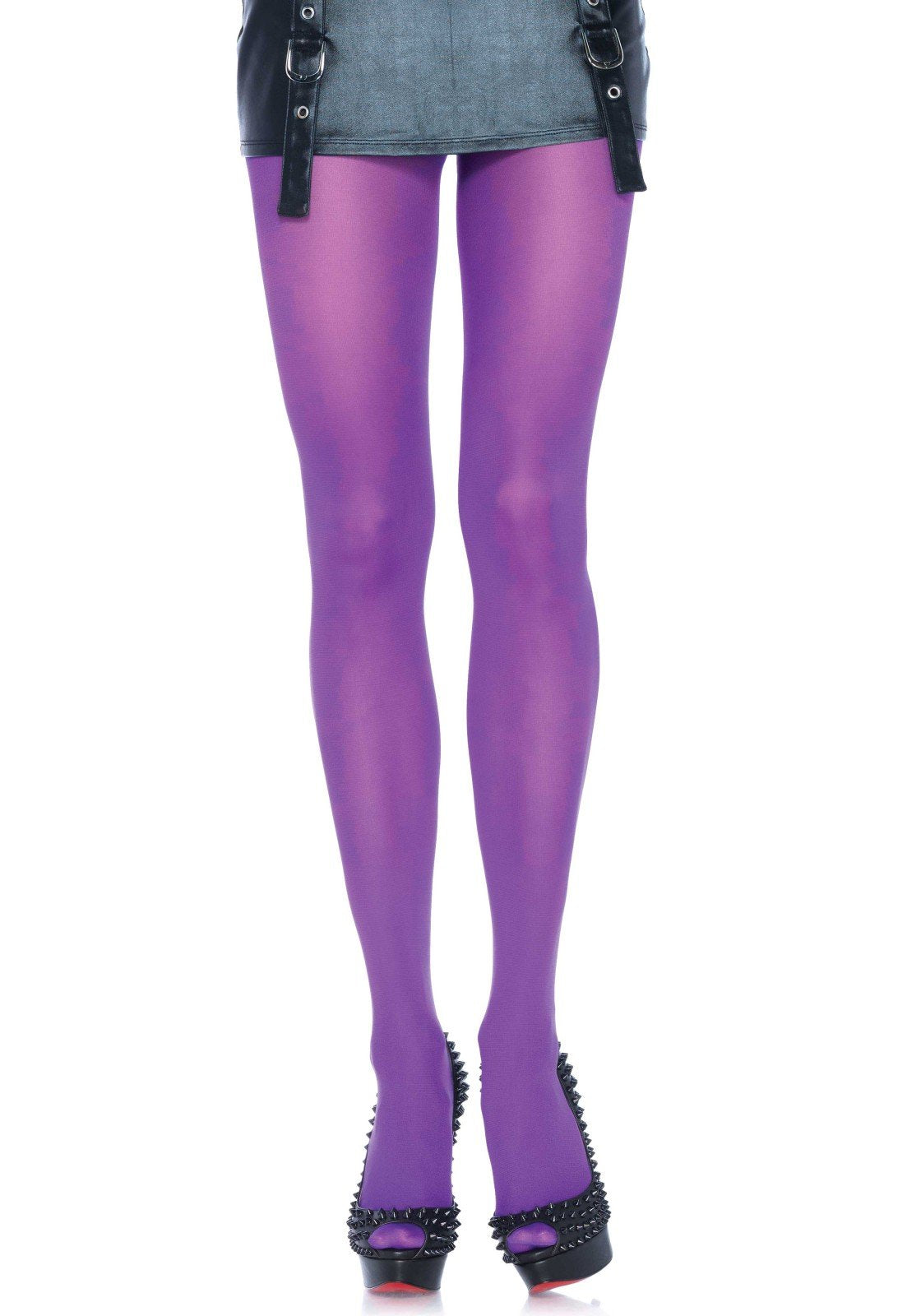 Leg Avenue Nylon Tights Pantyhose Purple One Size