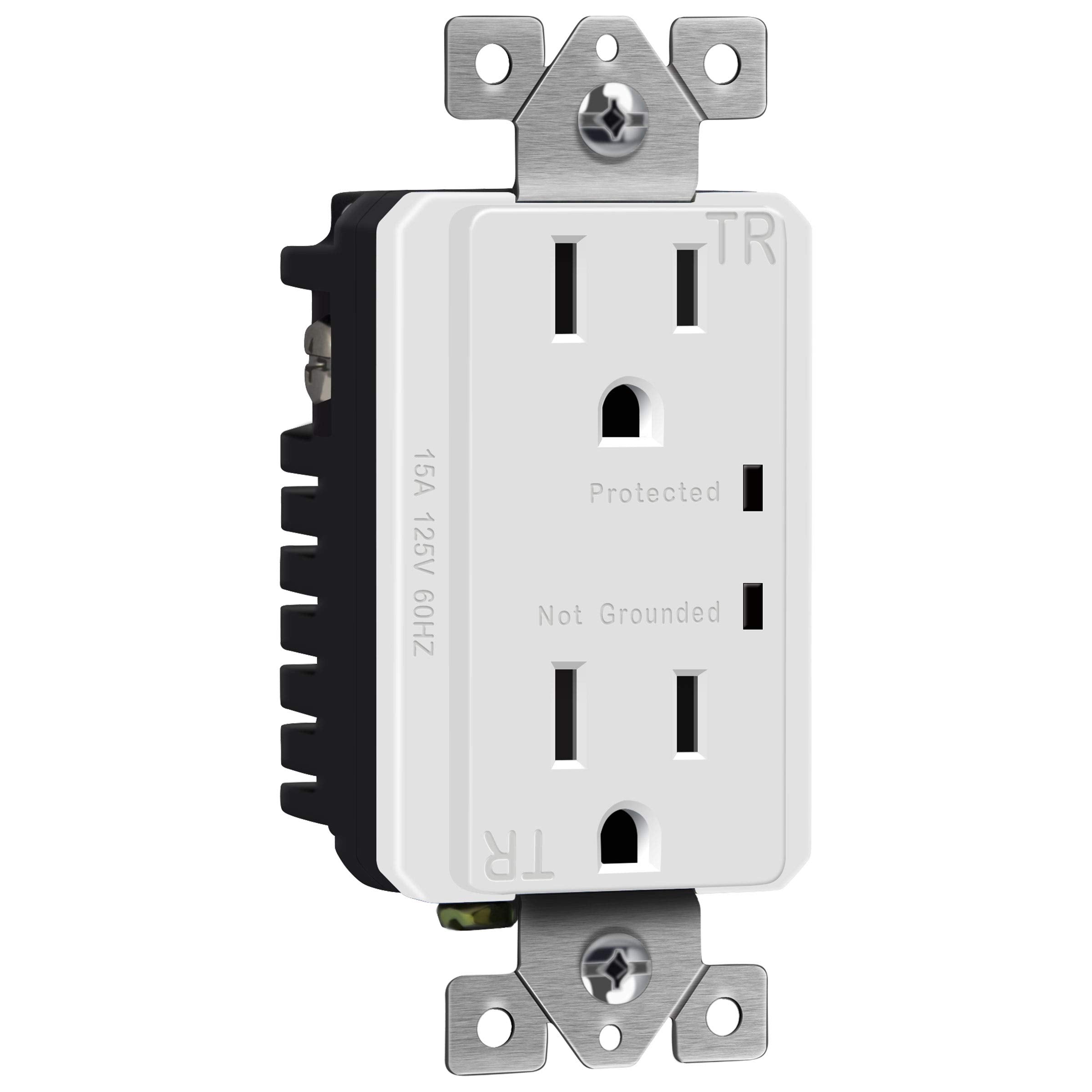 TOPGREENER Surge Protector 900J 2-Pole 15A 125V UL Listed White
