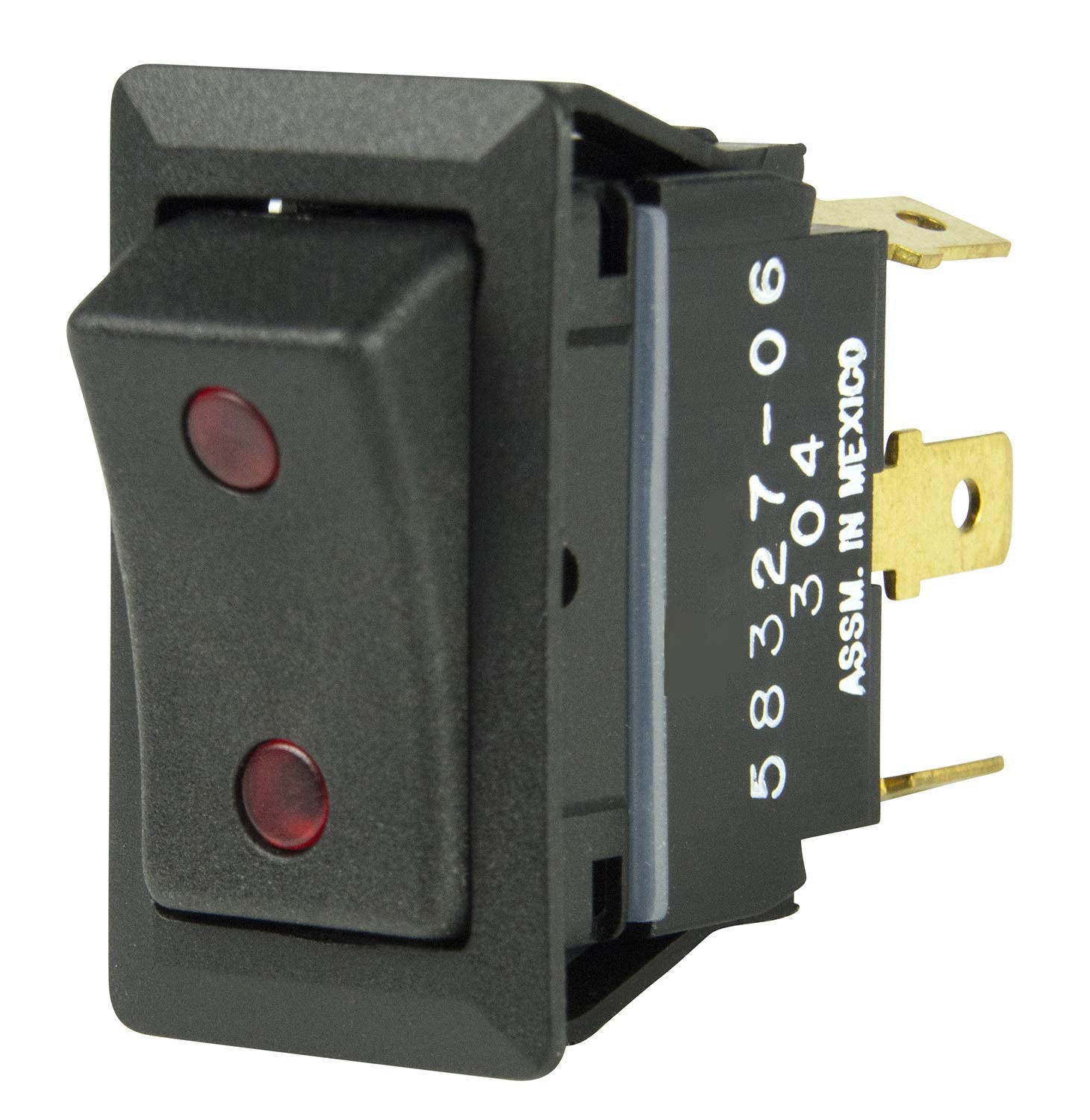 BEP 1001715 SPDT Rocker Switch On/Off/On Two LEDs 12V/24V Marine