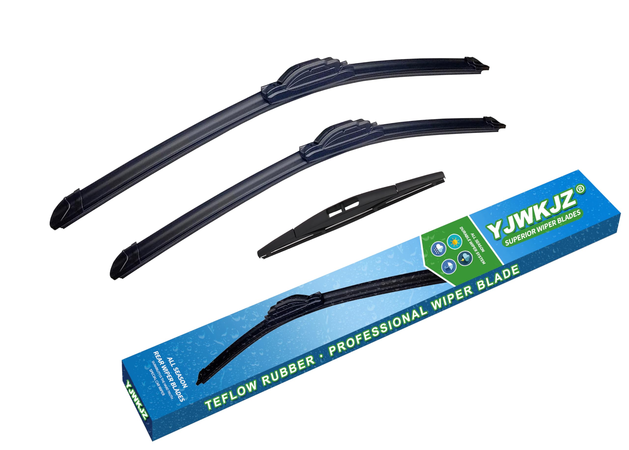 YJWKJZ Wiper Blades Set 26"+22"+16" for Honda Odyssey 2005-2022 (3 pcs)