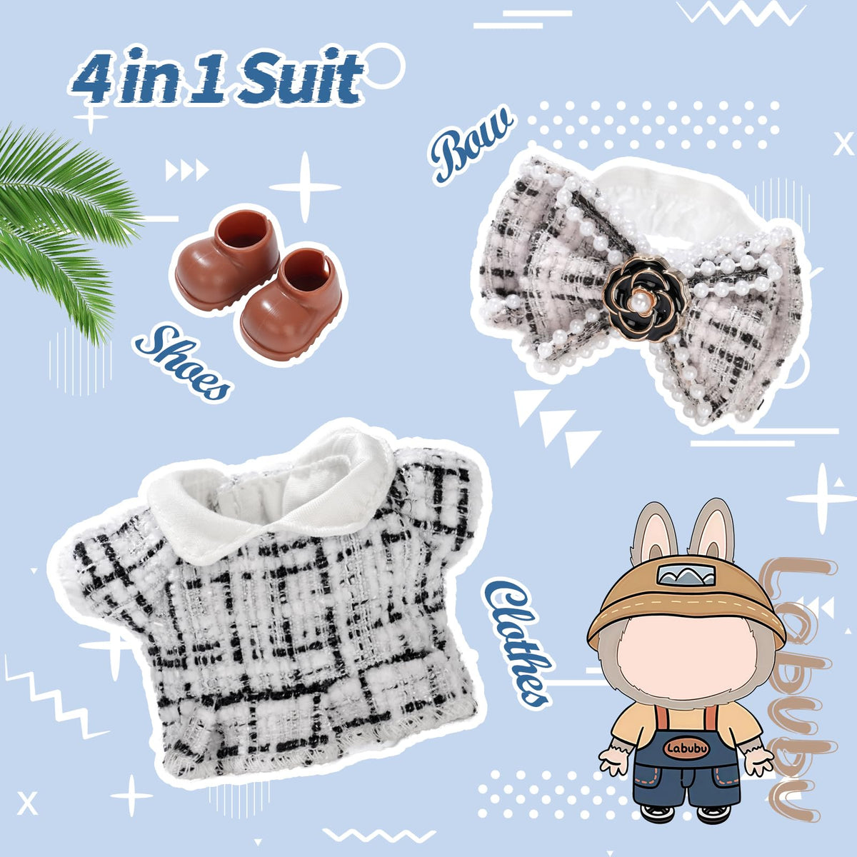 IGINOA Cute Clothes for Doll Design Outfit Blind Mystery Box Accessories Mini La