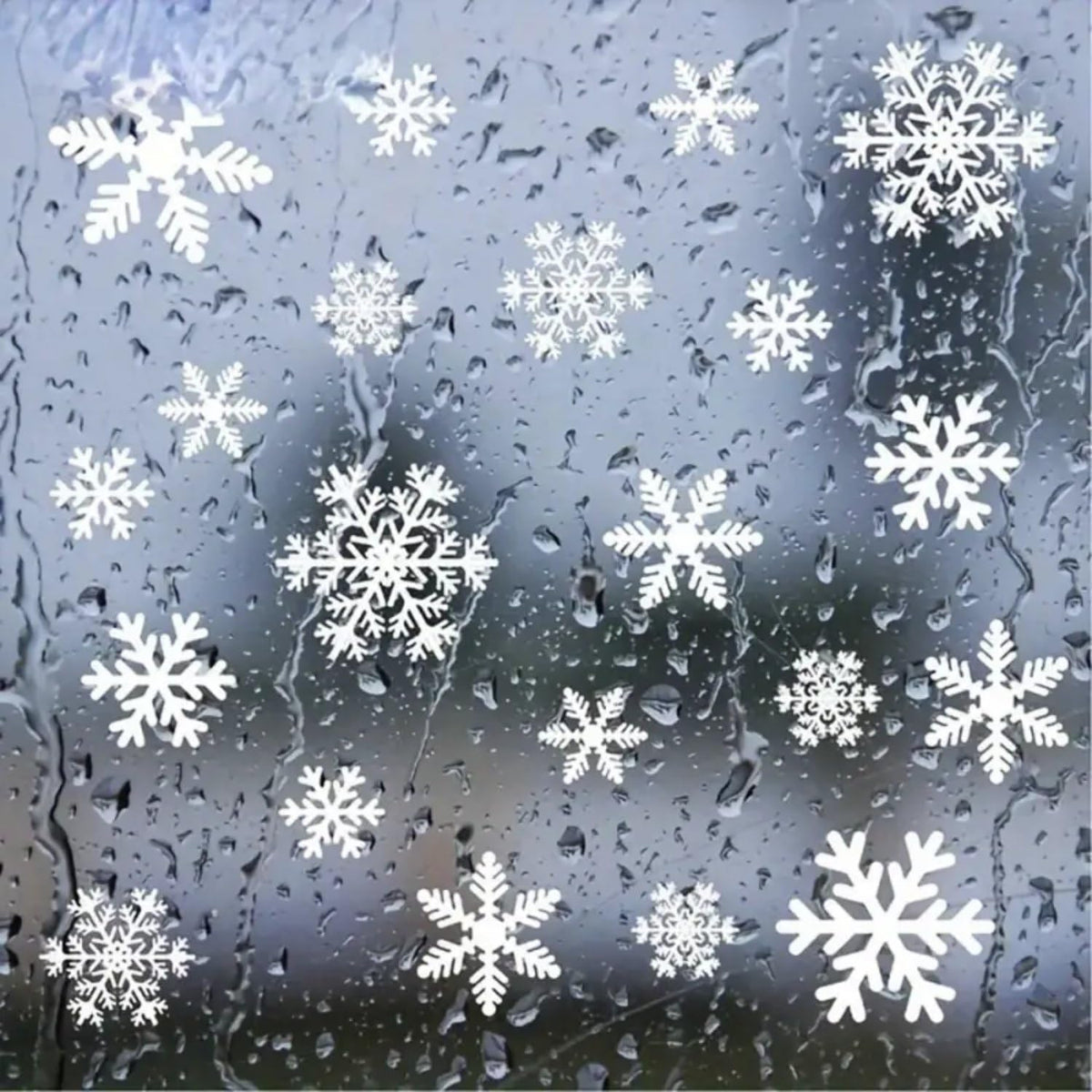 QUNITKAST Christmas Window Clings - Snowman, Santa, Reindeer, Xmas Stickers