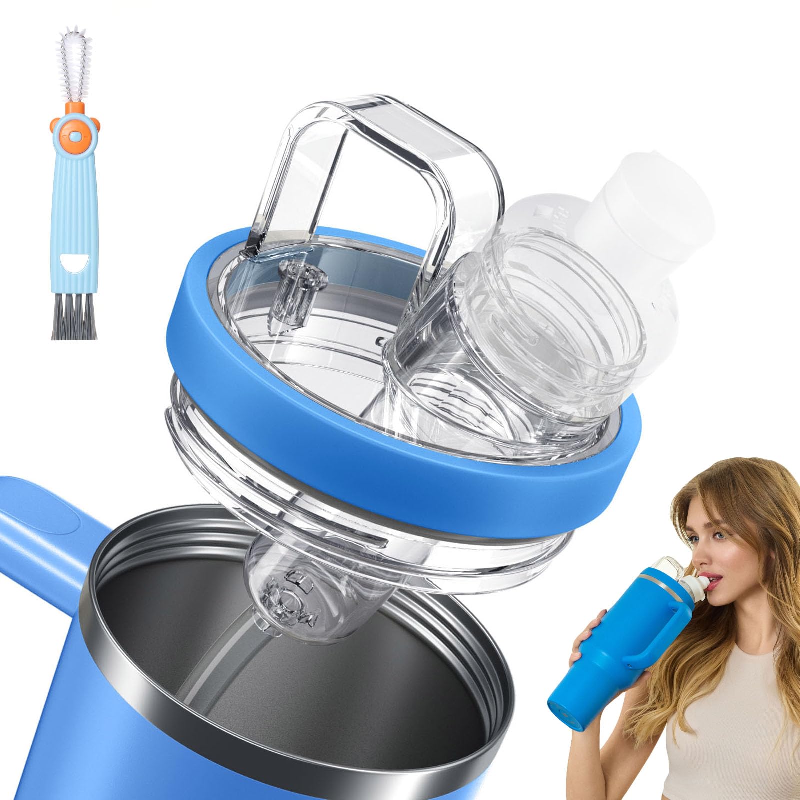 YETARAN Stanley Tumbler Adapter Fits 40oz 64oz Quencher H2.0 Azure BPA Free