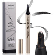 Hegafoo Brow-Fection Microblading Eyebrow Pen Waterproof Liquid 0.02oz Black 03