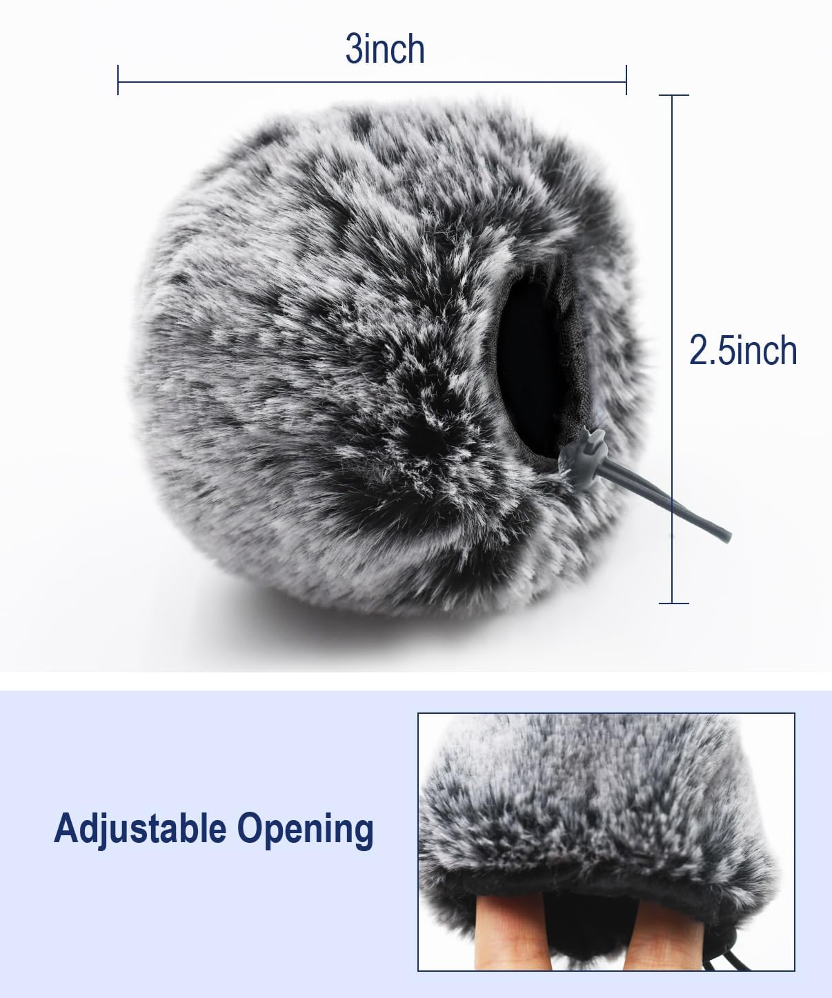 upvolcora Pop Filter for Blue Yeti Mic Furry Windscreen Microphone Cover Black