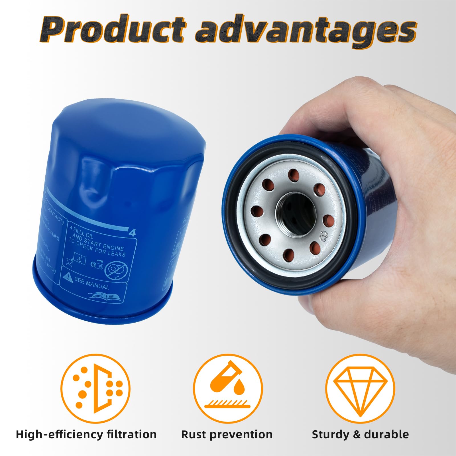 JEYPSHQP Oil Filters 15400-PLM-A02/A01 for Honda GX/GXV Engines 2 Pack