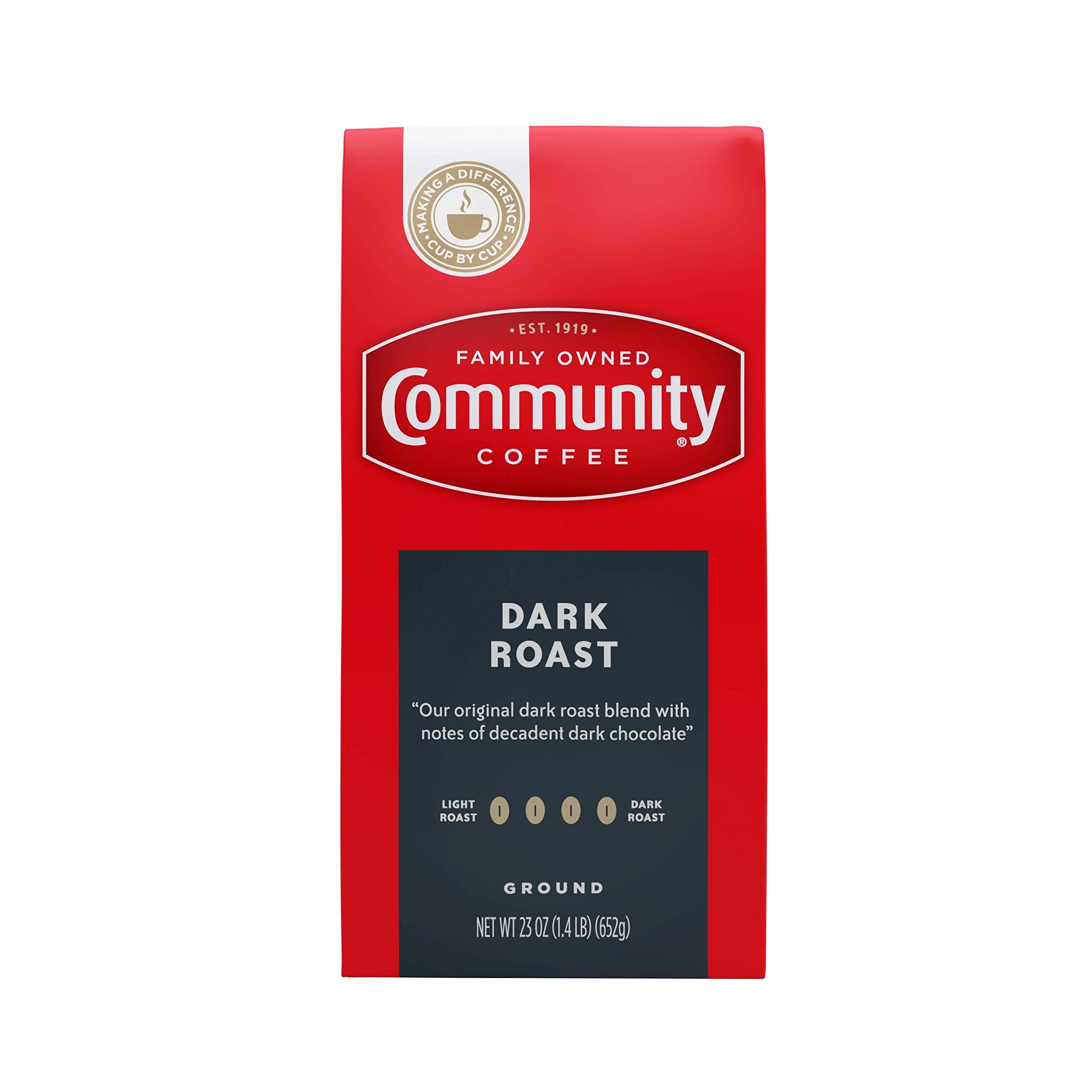 BestBy09/26 Community Coffee Dark Roast Ground Coffee 23oz Vacuum Packed Bag