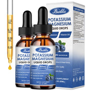 BestBy03/27 Bunkka Liquid Potassium Magnesium Calcium Zinc D3 2 Pack Blueberry