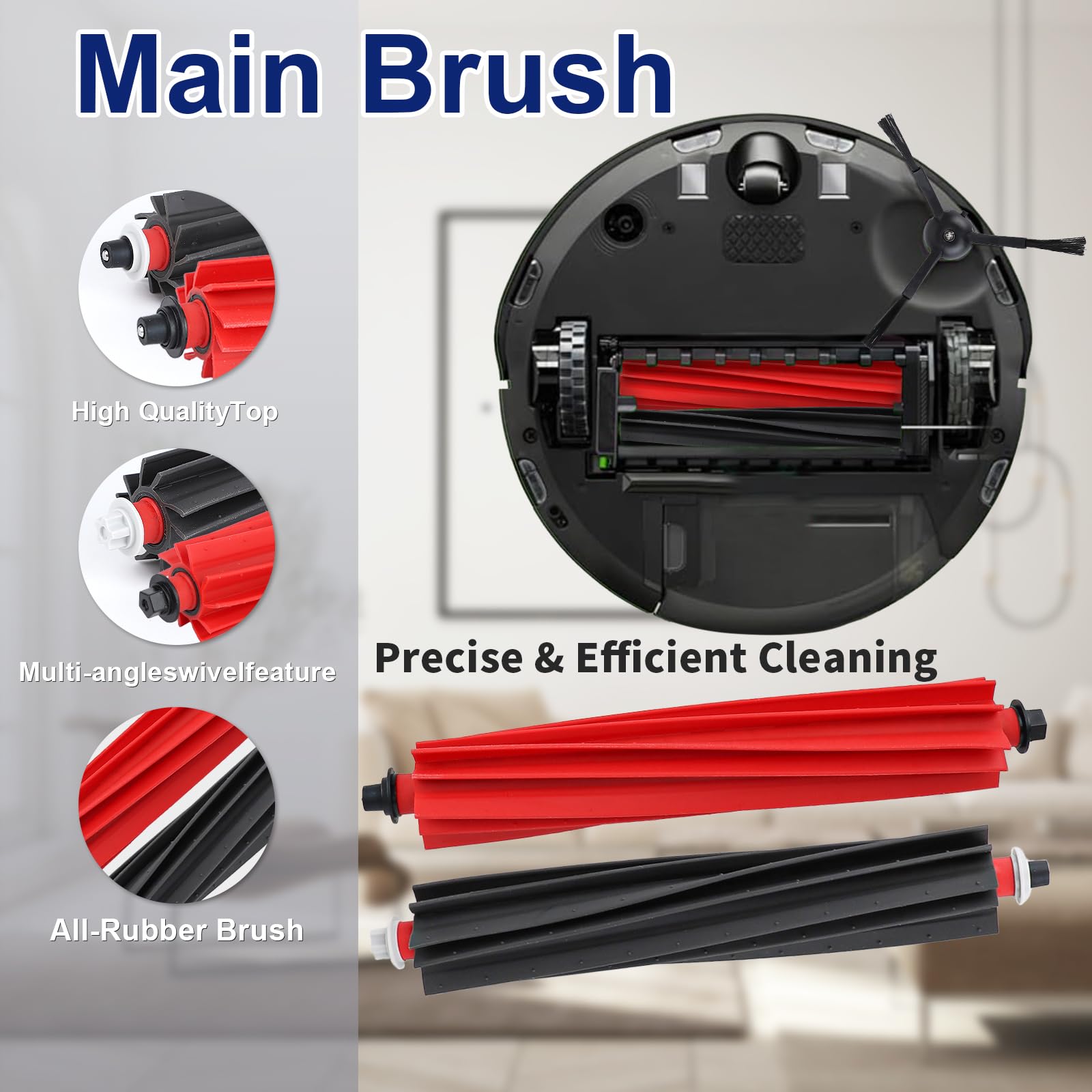 Feilifan 24PCS Roborock S8 MaxV Ultra Accessories Kit Dual Brush Filter Mop
