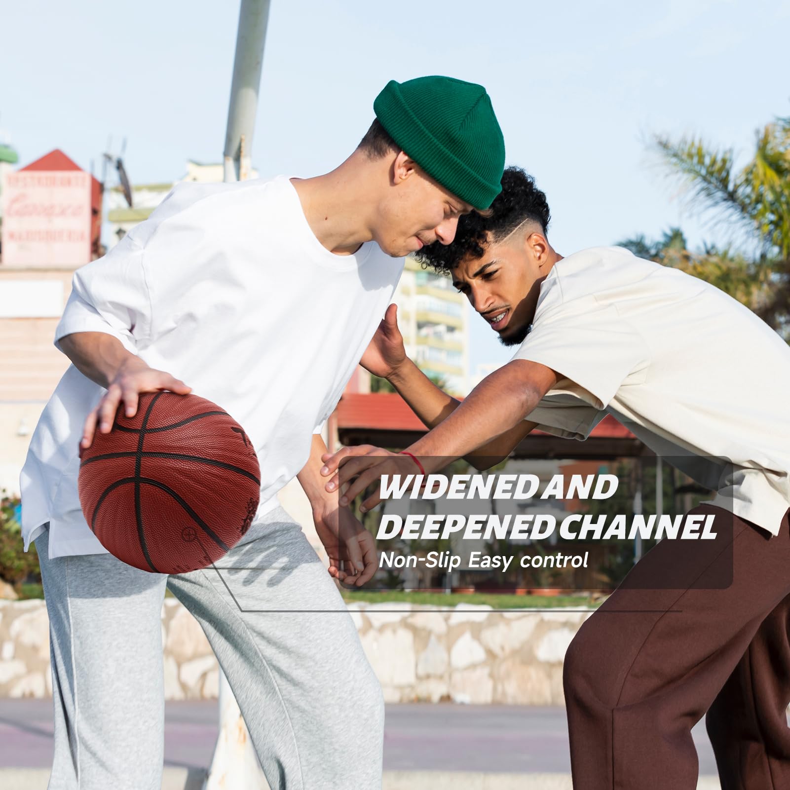 TXNHZY Basketball Outdoor Indoor Durable PU Nylon Brown Size 7 29.5