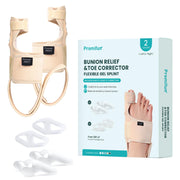 Promifun Bunion Corrector Adjustable Toe Splint Pain Relief Beige 1Pair One Size