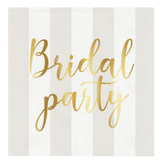 Slant Collections Paper Cocktail Napkins 5x5 Bridal Party Stripes 20-Count