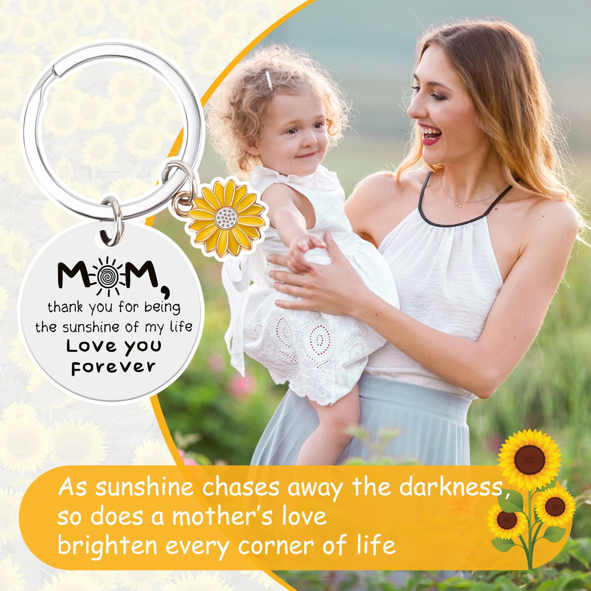 Haukea HDAD0102-A Sunflower Keychain for Mom