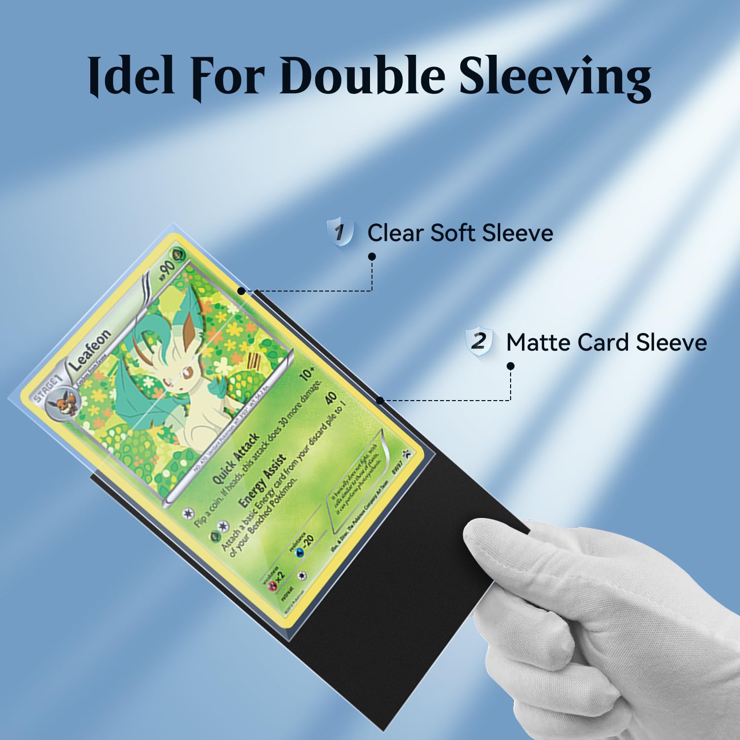 SEFOWG 1000 PCS Perfect Fit Inner Card Sleeves Clear Polypropylene PP