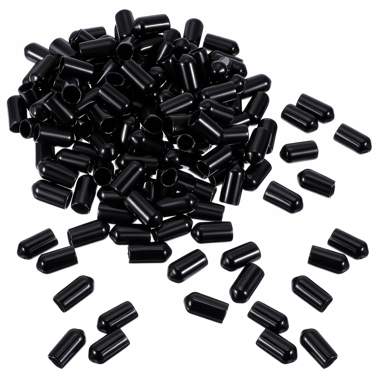 Shimmeroo 100PCS Pourers Dust Covers, Black Pour Spot Caps Rubber Dust Cover for Liquor & Olive Oil Bottles, Wine Pourers Cover Cap, Waterproof & Reusable