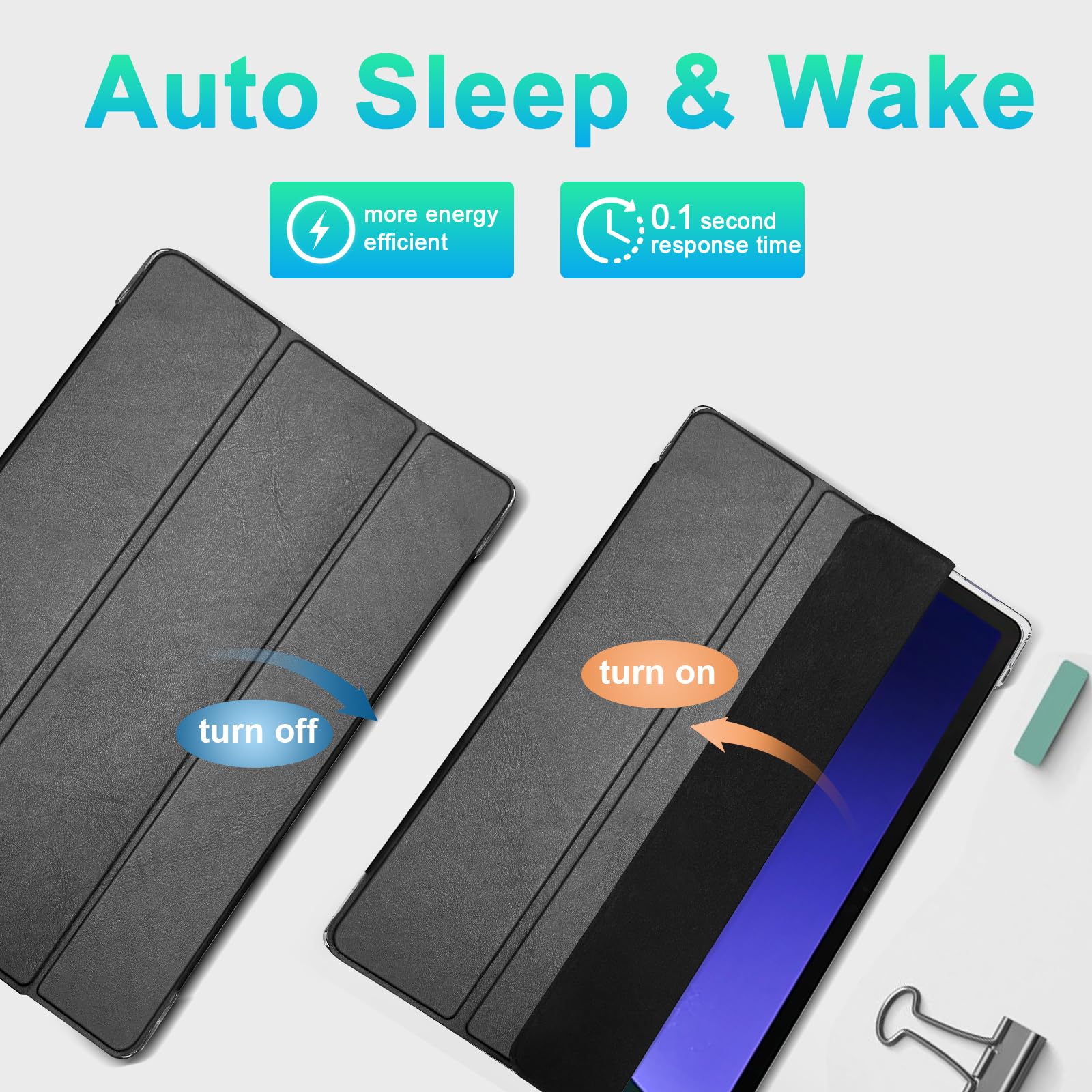 SSS·GRGB Case for 14.6" Samsung Galaxy Tab S10 Ultra S Pen Holder Black