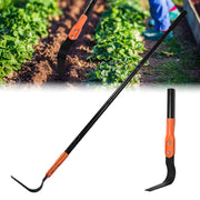 ABtool Hula Garden Hoe 71" Long Handle Orange L-Shaped Three-Sided Blade