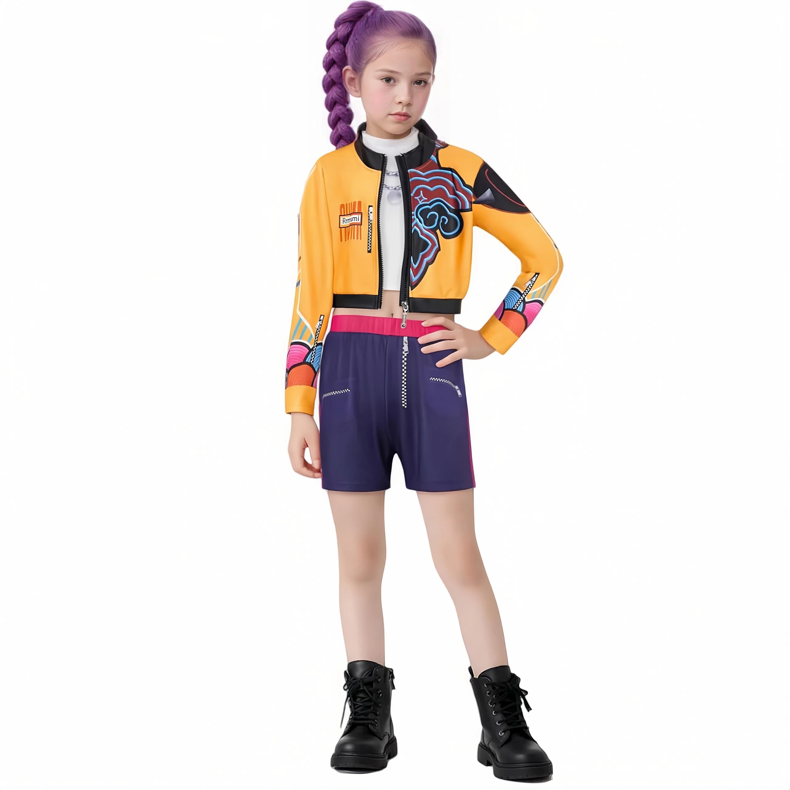Coolproud Rumi Kids Girls Kpop Halloween Costume Color C Size 3-4Y