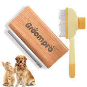 Groompro Deshedding Brush Dog & Cat Hair Removal Tool L 5.3 inch
