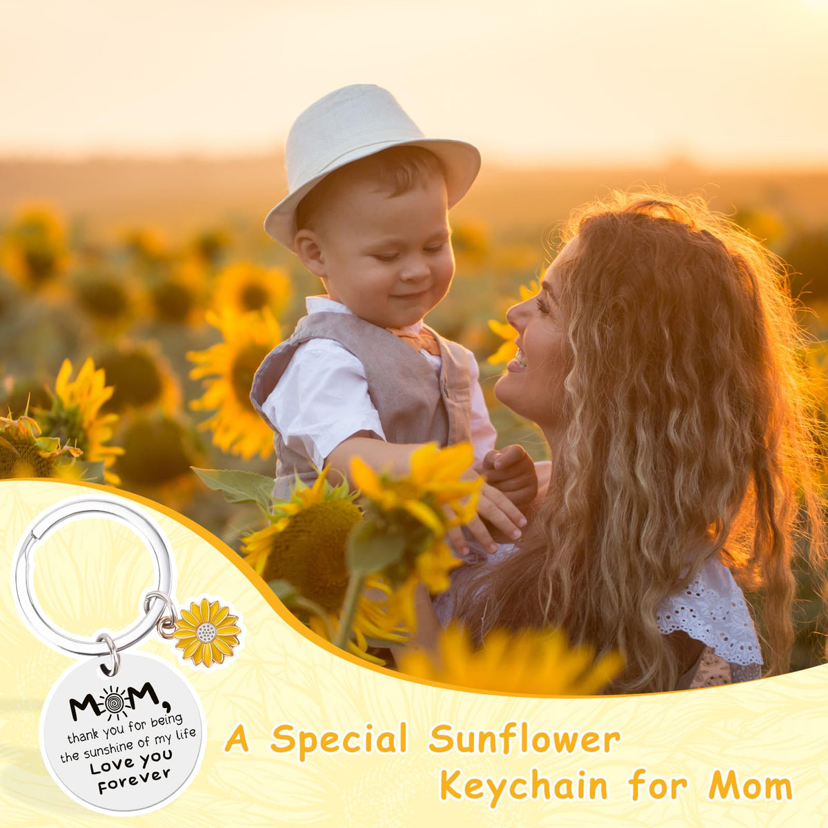 Haukea HDAD0102-A Sunflower Keychain for Mom
