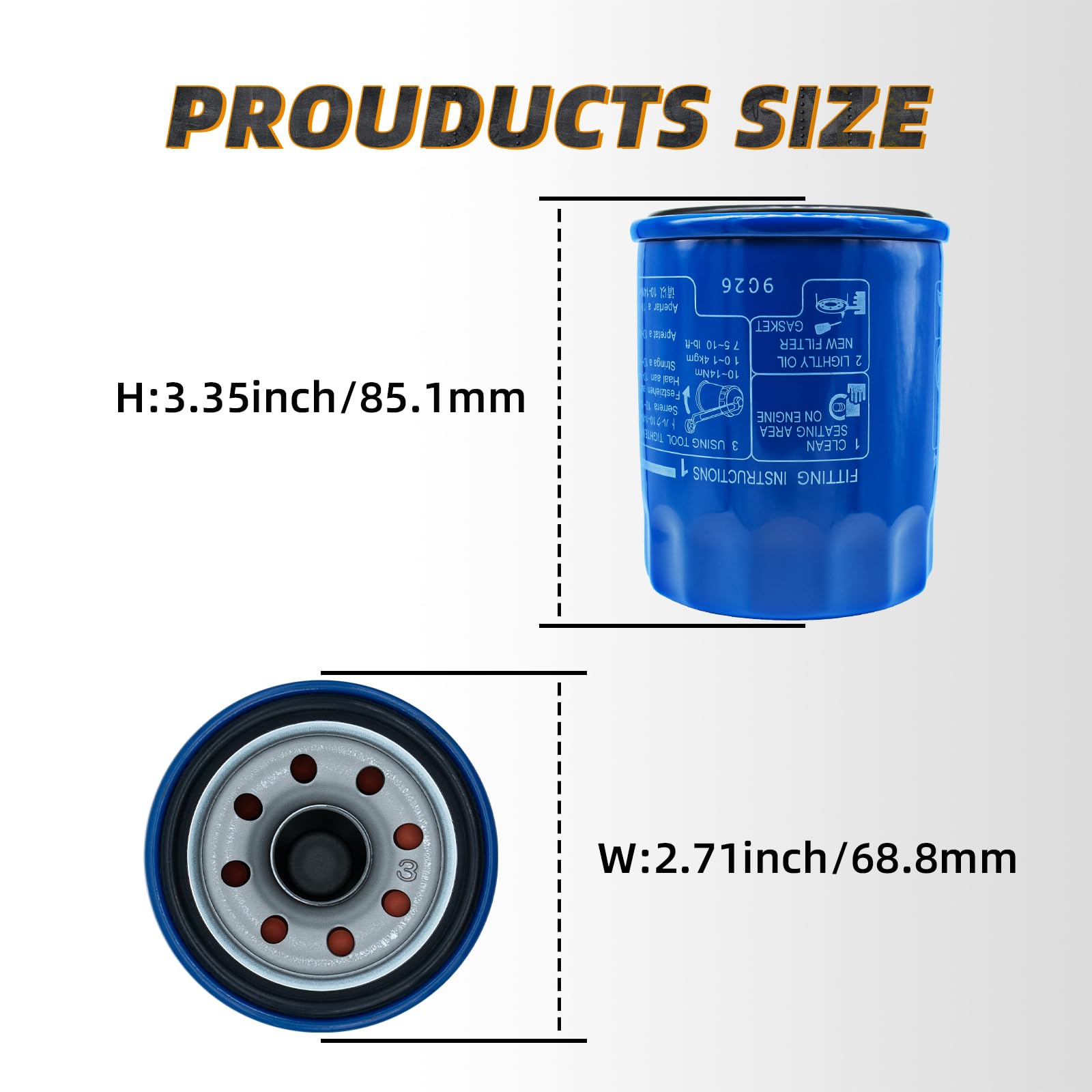 JEYPSHQP Oil Filters 15400-PLM-A02/A01 for Honda GX/GXV Engines 2 Pack