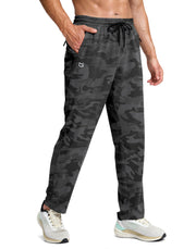 G Gradual Men's Lightweight Athletic Sweatpants Grey Camo Size L