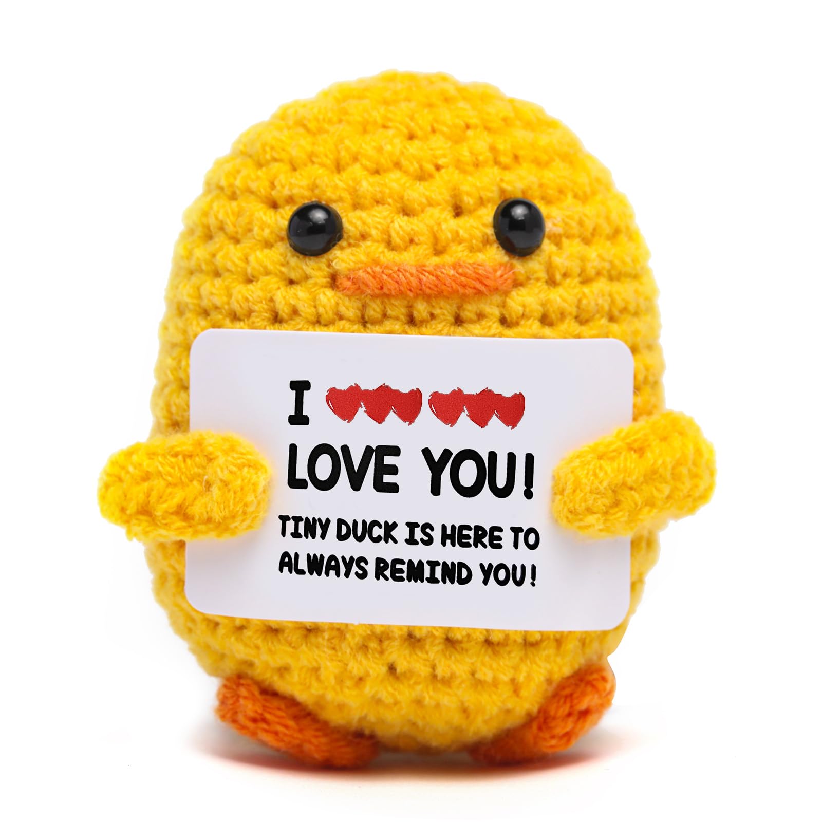 Artlunar Emotional Support Crochet Duck Inspirational Gift White Cute Decor