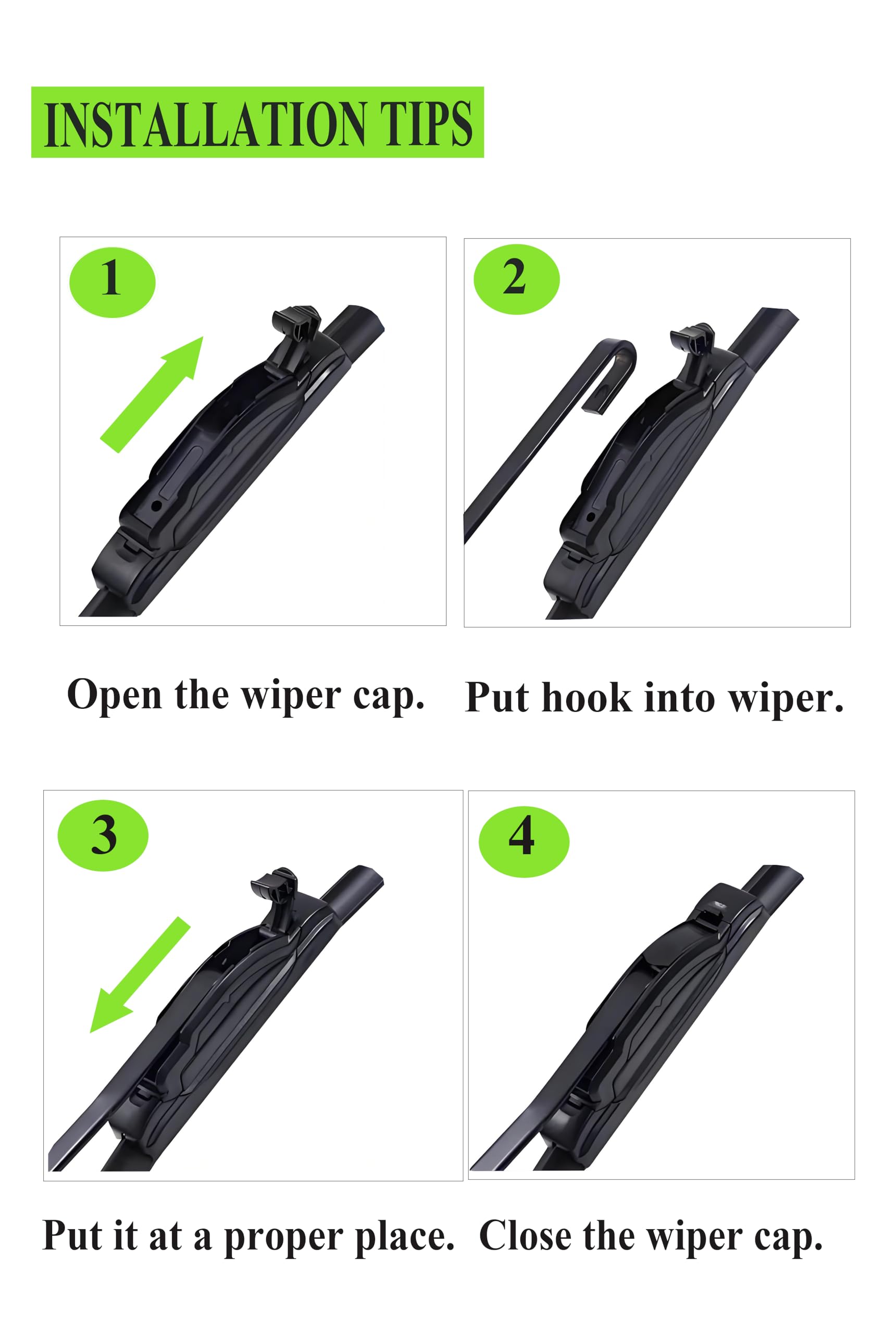 YJWKJZ Wiper Blades Set 26"+22"+16" for Honda Odyssey 2005-2022 (3 pcs)