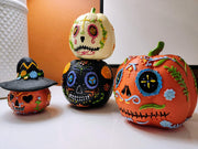 Wonderjune Halloween Pumpkin Table Decor Resin Figurines Orange